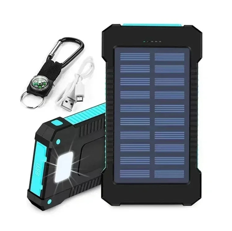 200000mah Solar Power Bank for Convenient and Fast Charging, USB Port Charger, Suitable for Xiaomi LED Lights